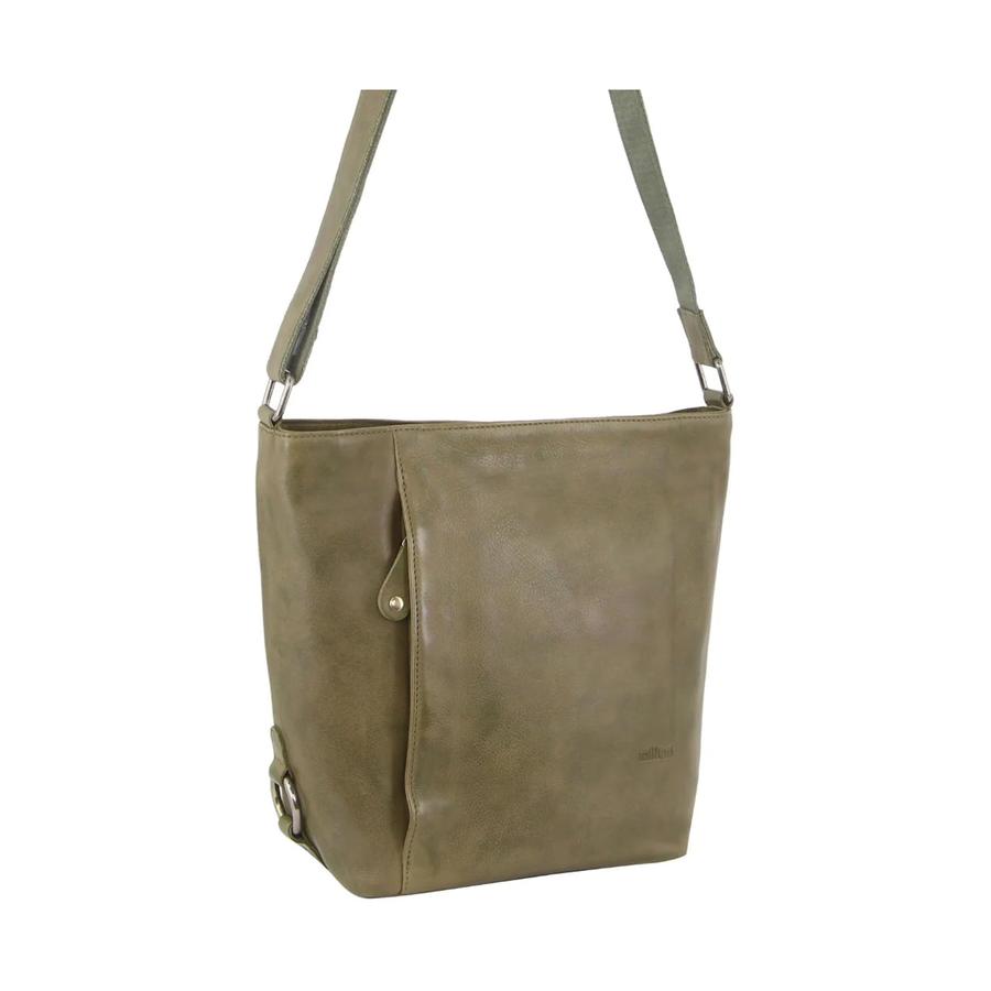 Milleni Taylor Women's Leather Crossbody Bag Olive Olive