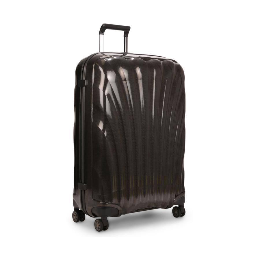 Samsonite C-Lite 75cm CURV Checked Suitcase Black Black