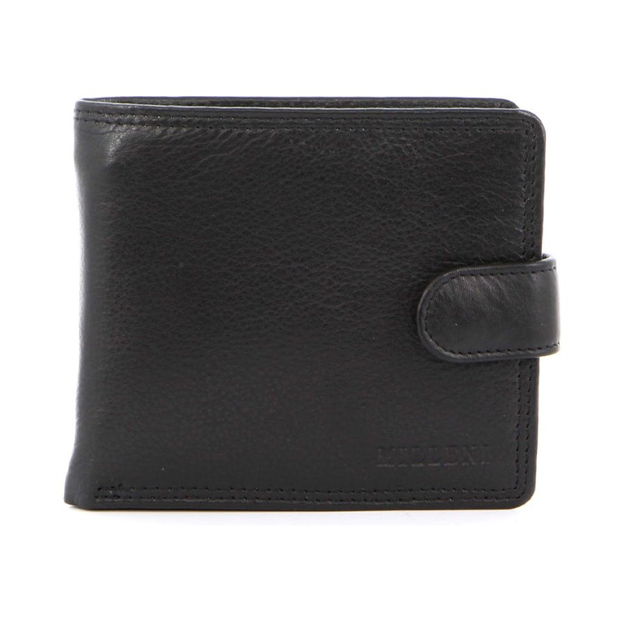 Milleni Emerson Men's Leather RFID Wallet Black Black