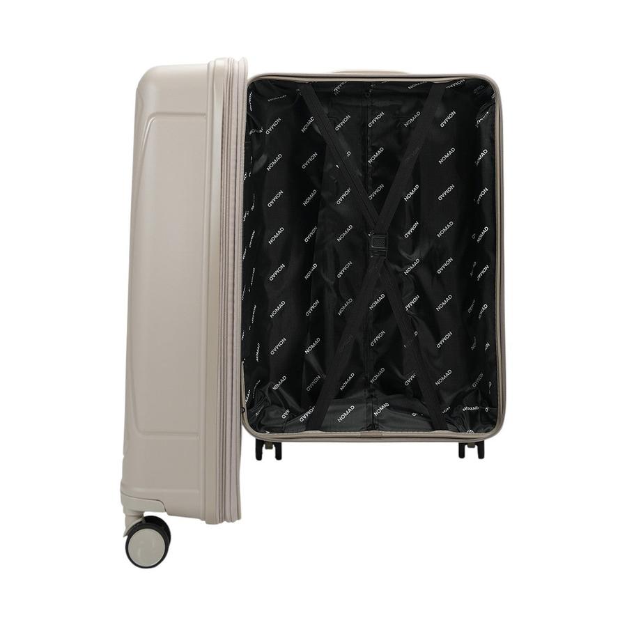 Nomad Quest 65cm Hardside Checked Suitcase Beige Beige