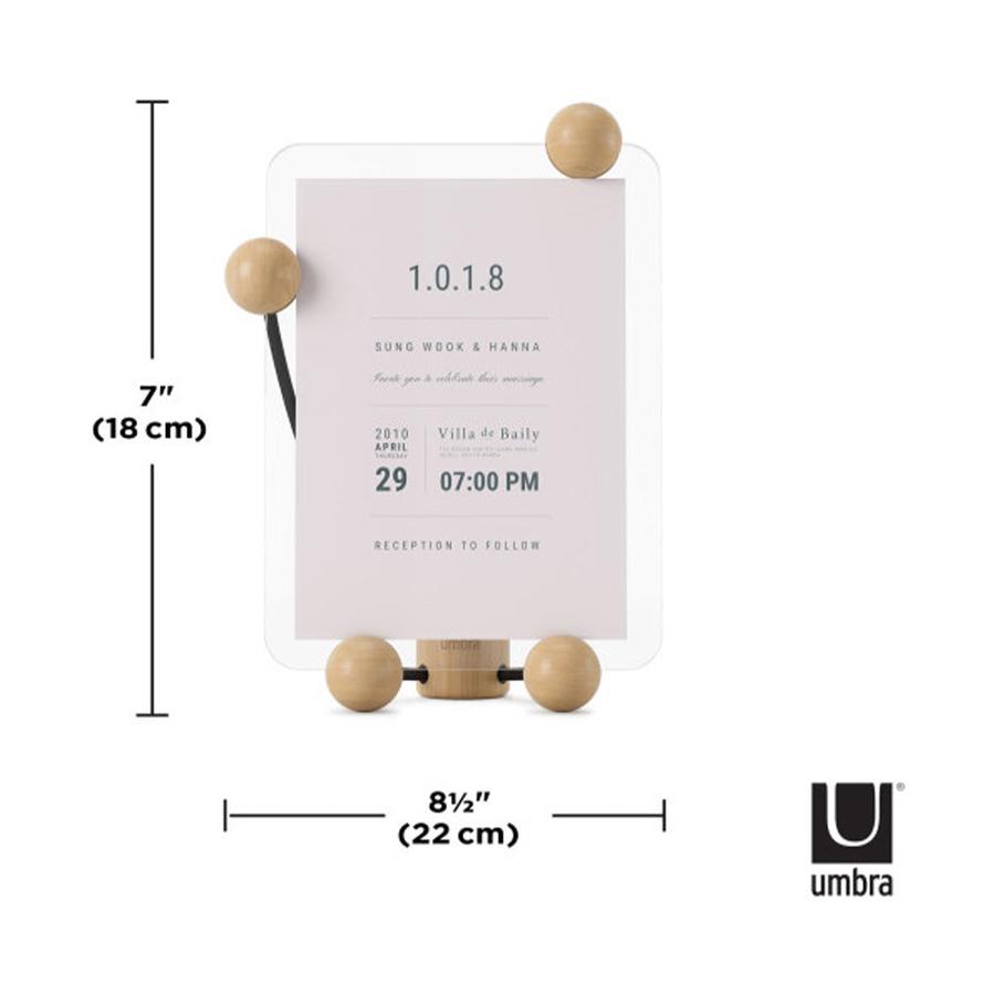 Umbra Woody Picture Frame (13cm x 18cm) Black/Natural Black/Natural