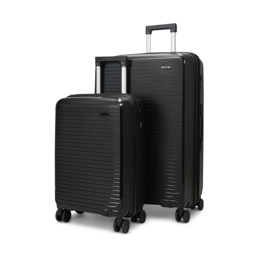 Nomad Venture 56cm & 75cm Hardside Luggage Set Black Black