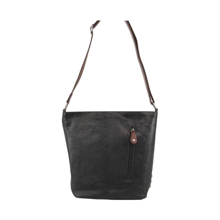 Milleni Taylor Women's Leather Crossbody Bag Black/Chestnut Black/Chestnut