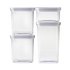 Pyrex Canister Rectangle 4 Piece Set Clear