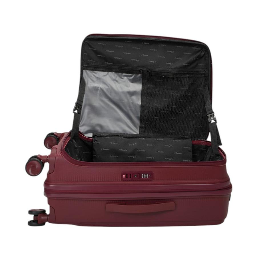 Caselite Venture 57cm & 66cm Top Open Hardside Luggage Set Dark Red Dark Red