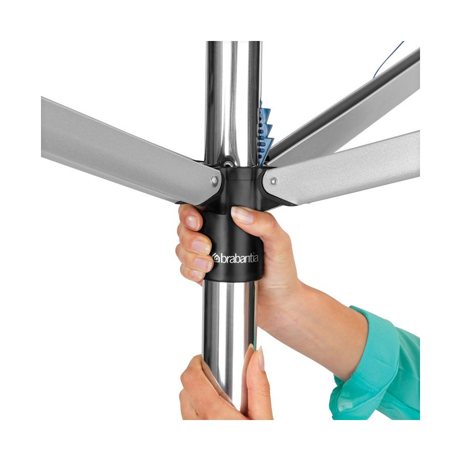 Brabantia Rotary Topspinner Dryer (60m) Metallic Grey Metallic Grey