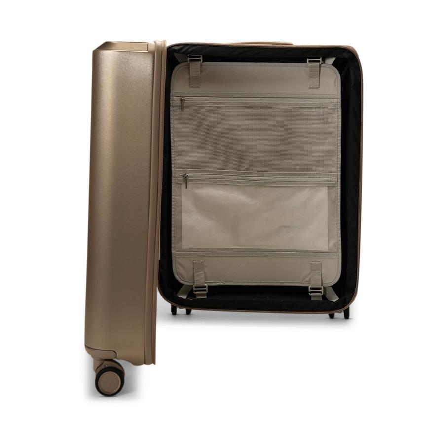 Samsonite Evoa Z 69cm Hardside Checked Suitcase Ivory Gold Ivory Gold