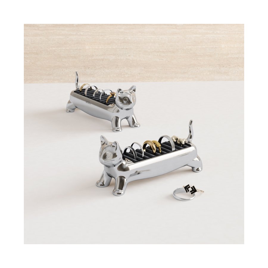 Umbra Ali Cat Ring Holder Chrome Chrome