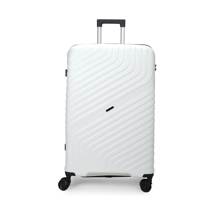 Nomad Journey 75cm Hardside Checked Suitcase White White