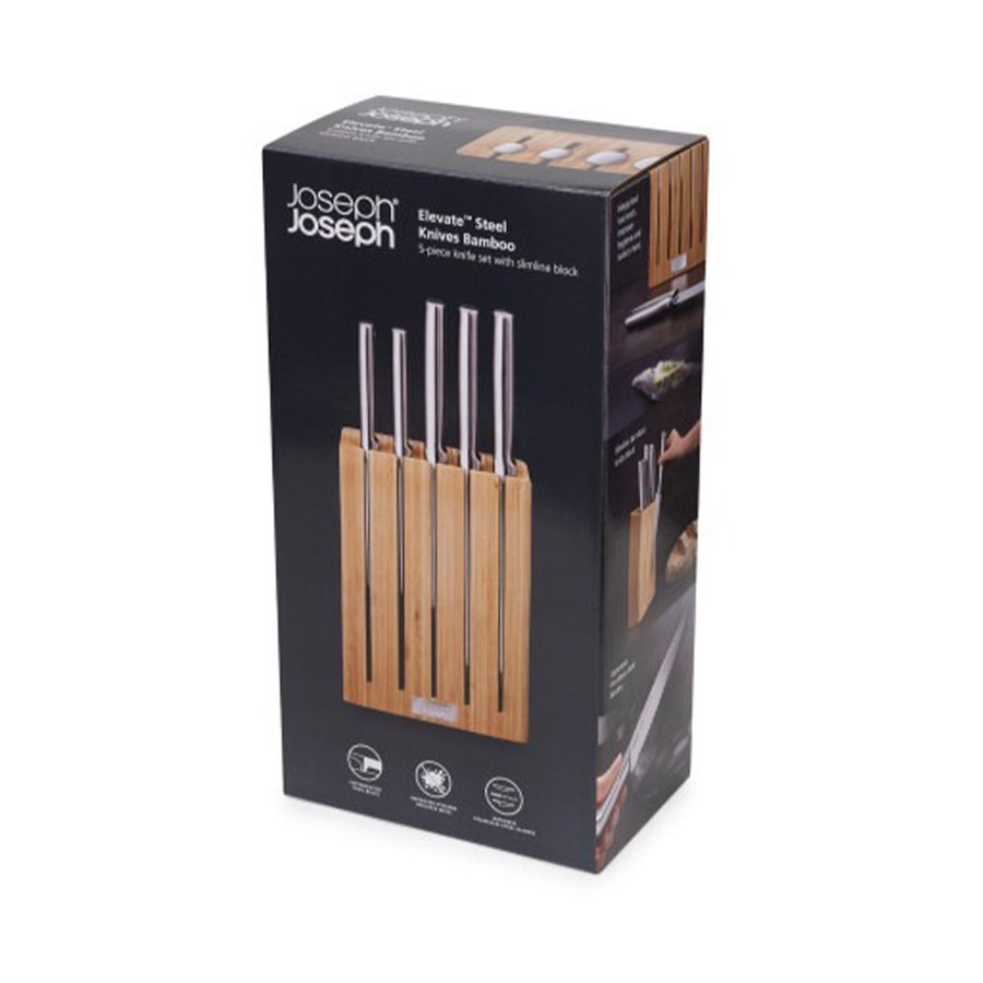 Joseph Joseph Elevate Steel Knives Bamboo 5-Piece Set Bamboo Bamboo