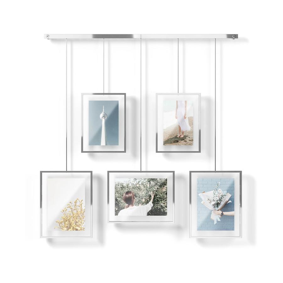 Umbra Exhibit Wall Picture Frames (Set of 5) Chrome Chrome