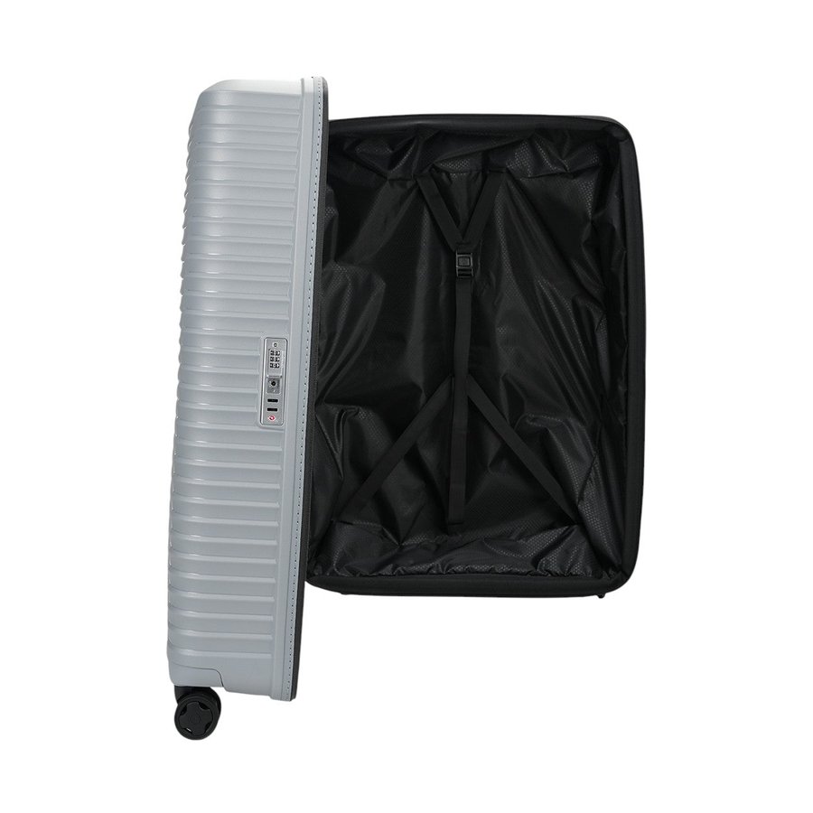 Samsonite Upscape 81cm Hardside Checked Suitcase Platinum Platinum