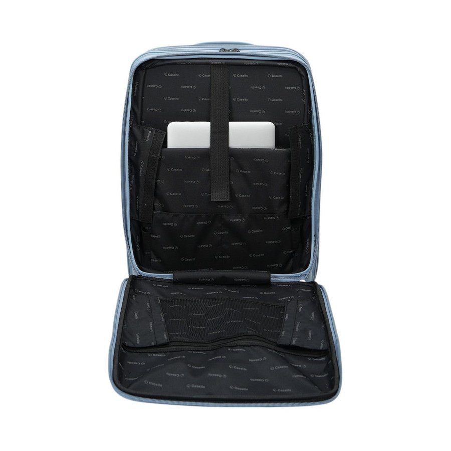 Caselite Venture 57cm Top Open Hardside Carry-On Suitcase Grey Blue Grey Blue