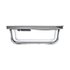 ClickClack Cook+ Rectangle 0.4L Heatproof Glass Container Grey