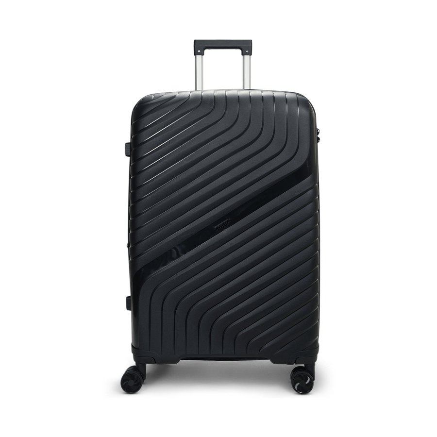 Nomad Journey 75cm Hardside Checked Suitcase Black Black