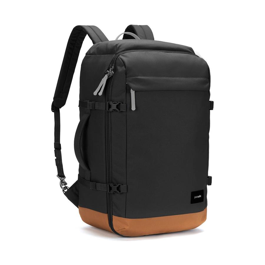 Pacsafe GO 44L Anti-Theft Recycled Carry-On Backpack Jet Black Jet Black