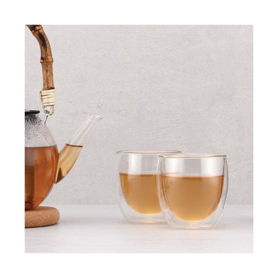 Bodum Pavina 250ml Double Wall Glasses (Set of 6) Transparent Transparent