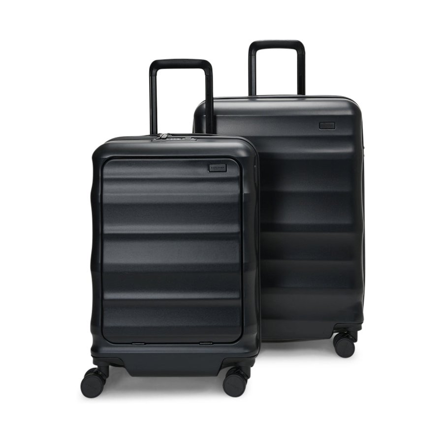 Explorer Luna-Air 55cm Front Access & 63cm Hardside Luggage Set Black Black