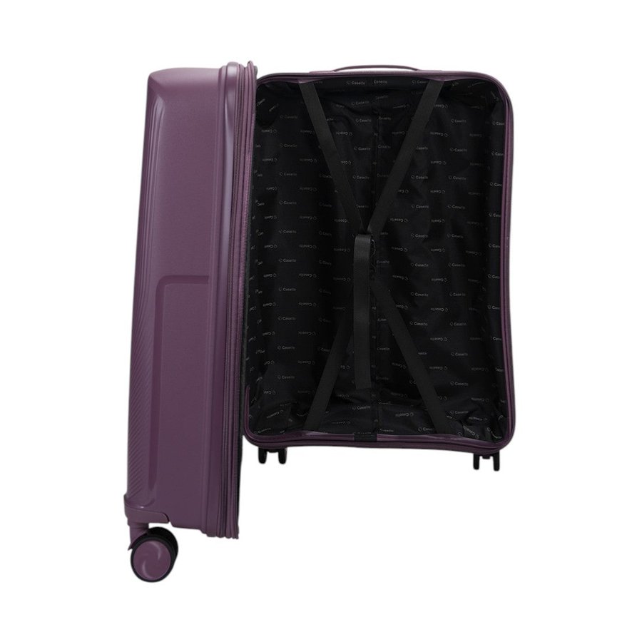 Caselite Aero 65cm Hardside Checked Suitcase Purple Purple
