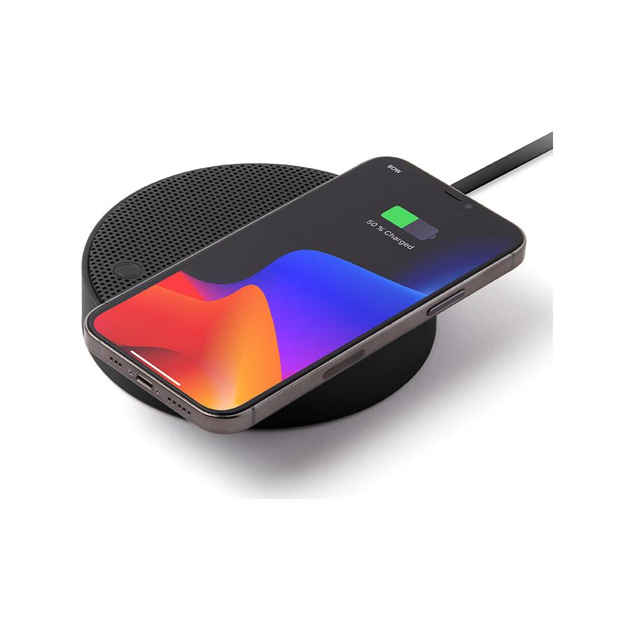 Lexon Oslo Energy+ Wireless Charging Station with Speaker Black Black