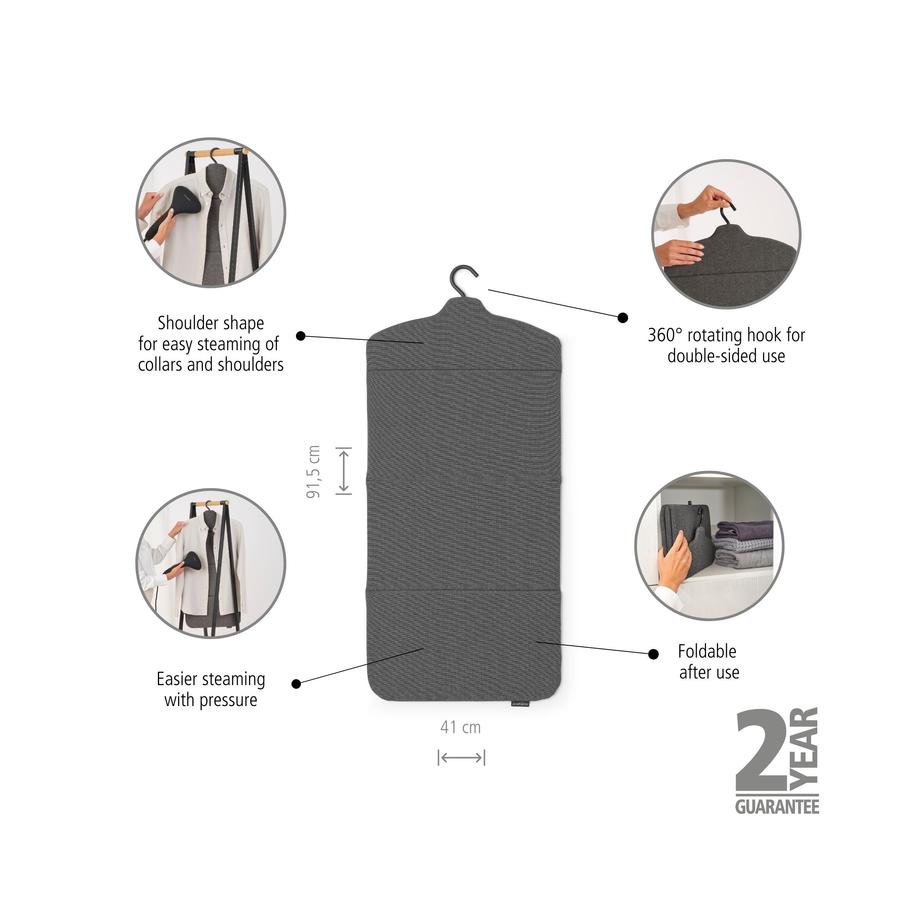 Brabantia Foldable Steam Board Pepper Black Pepper Black