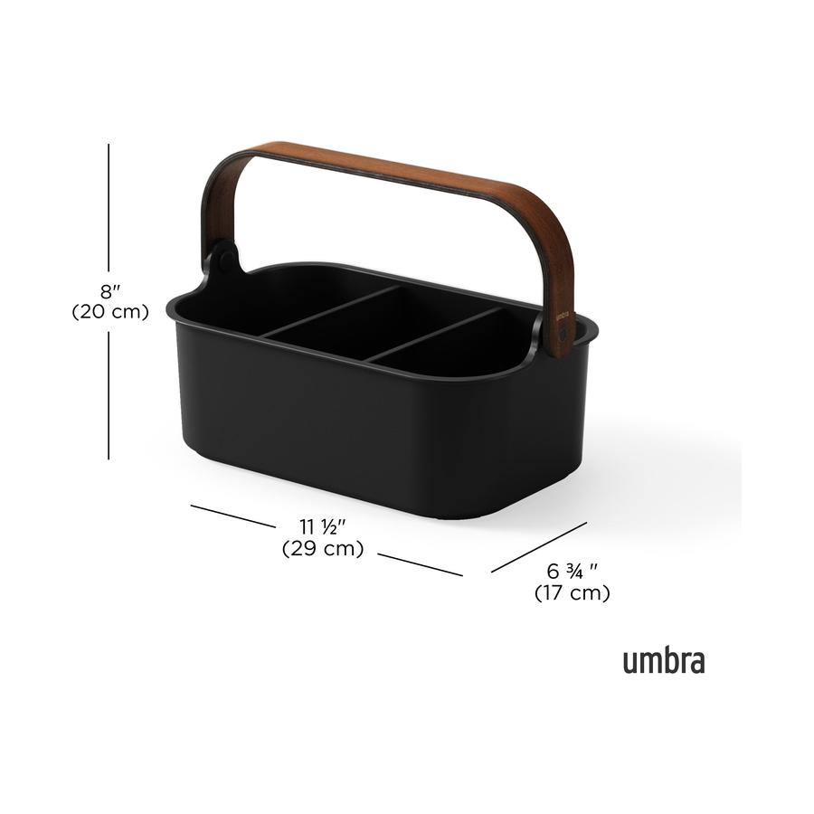 Umbra Bellwood Small Stackable Bin Black/Walnut Black/Walnut