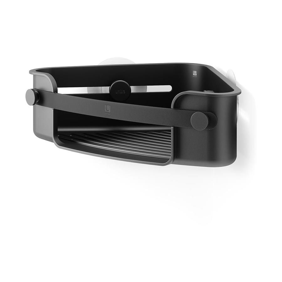 Umbra Flex Adhesive Corner Bin Black Black