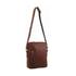 Pierre Cardin Zion Rustic Leather iPad Crossbody Bag Chestnut