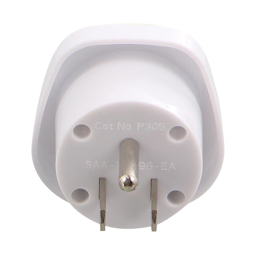 Lewis N. Clark NZ to USA & Japan (3 Pin Plug) Travel Adapter White White