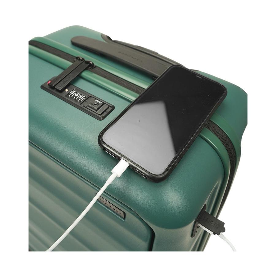 Explorer Luna-Air 55cm Front Access Hardside Carry-On Suitcase Forest Green Forest Green