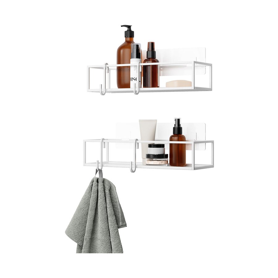 Umbra Cubiko Shower Bins (Set of 2) White White