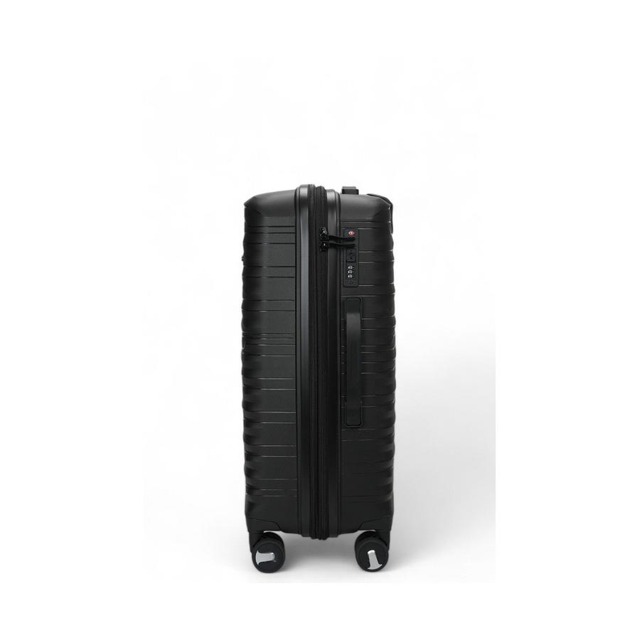 Nomad Discover 65cm Hardside Checked Suitcase Black Black