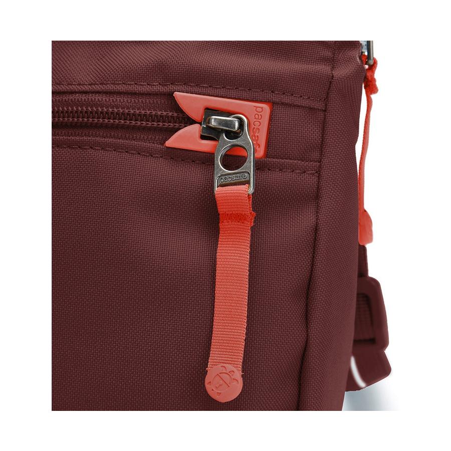 Pacsafe GO Anti-Theft Recycled Saddle Crossbody Bag Garnet Red Garnet Red