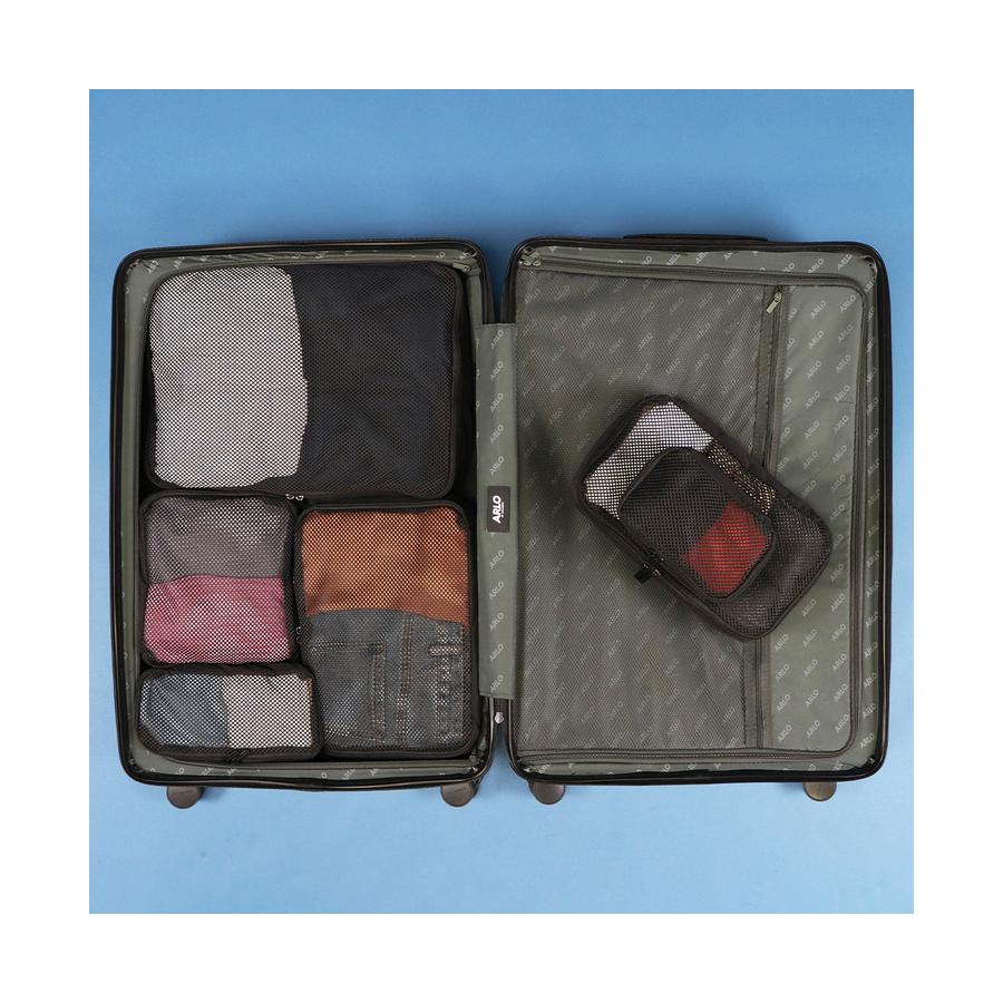 Explorer Rectangular & Square Packing Cubes 6 Pack Black Black