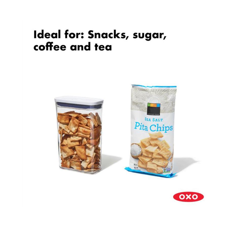 OXO Good Grips POP 1.8L Slim Rectangle Medium Container Clear Clear