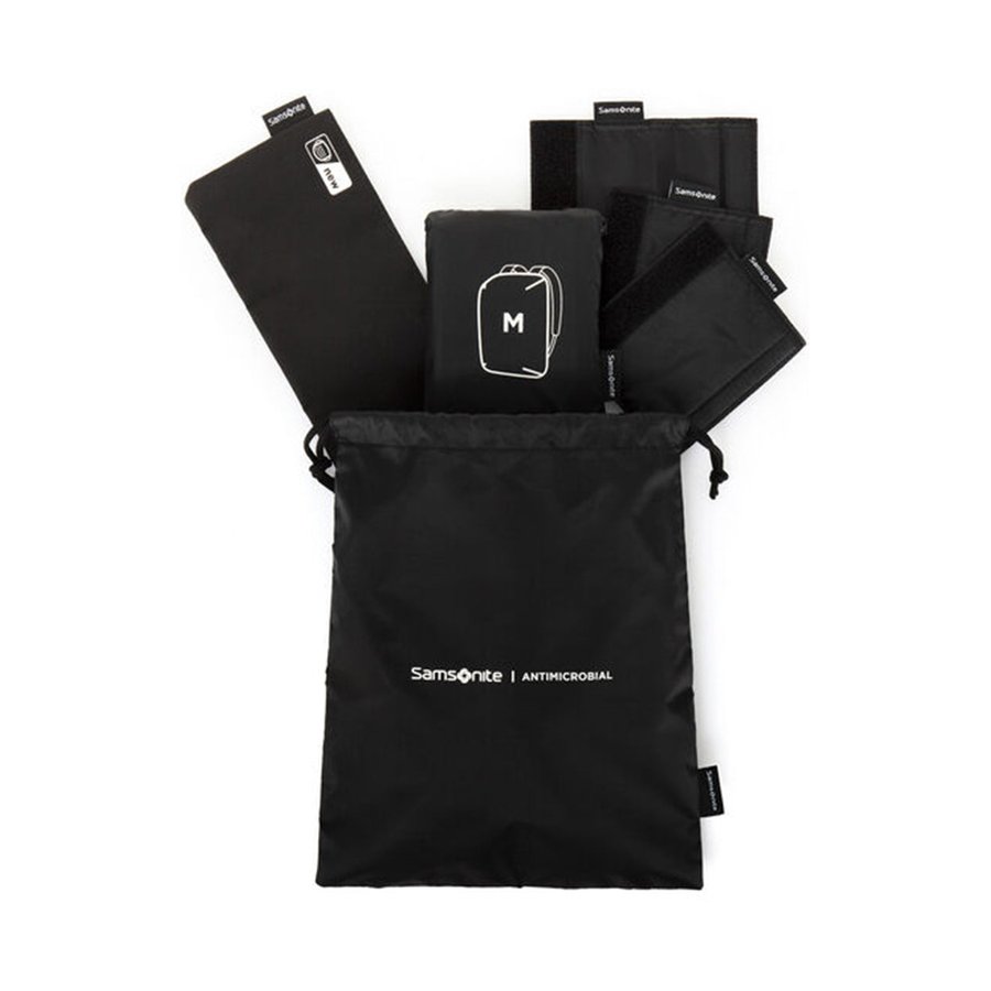 Samsonite Antimicrobial Drawstring Bag Travel Set Black Black