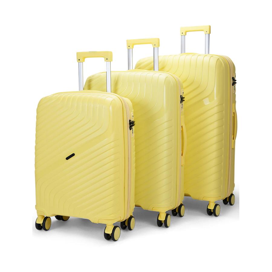 Nomad Journey 56cm, 66cm & 75cm Hardside Luggage Set Yellow Yellow