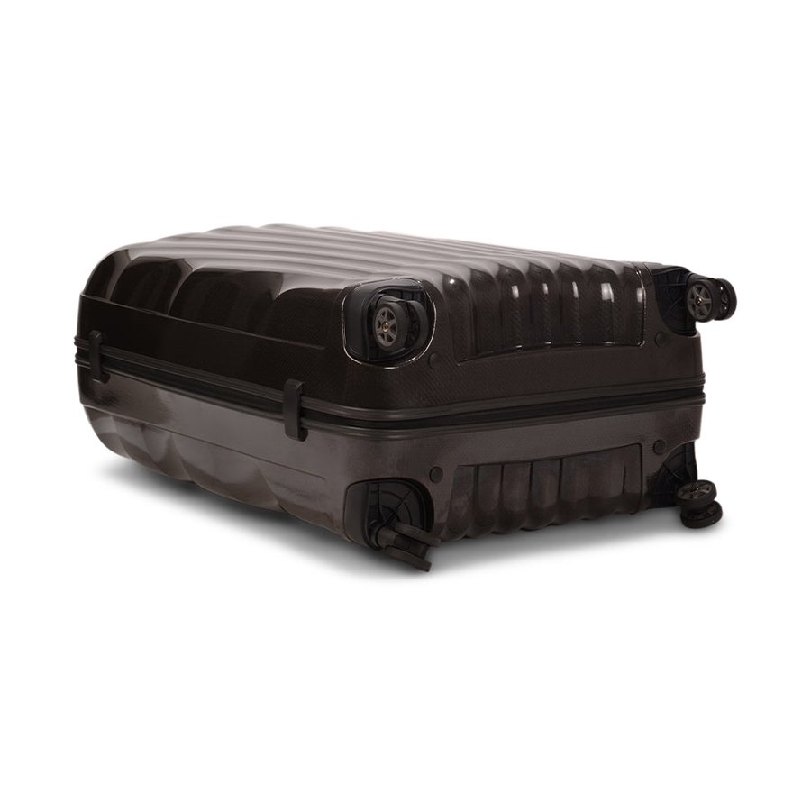 Samsonite C-Lite 81cm CURV Checked Suitcase Black Black