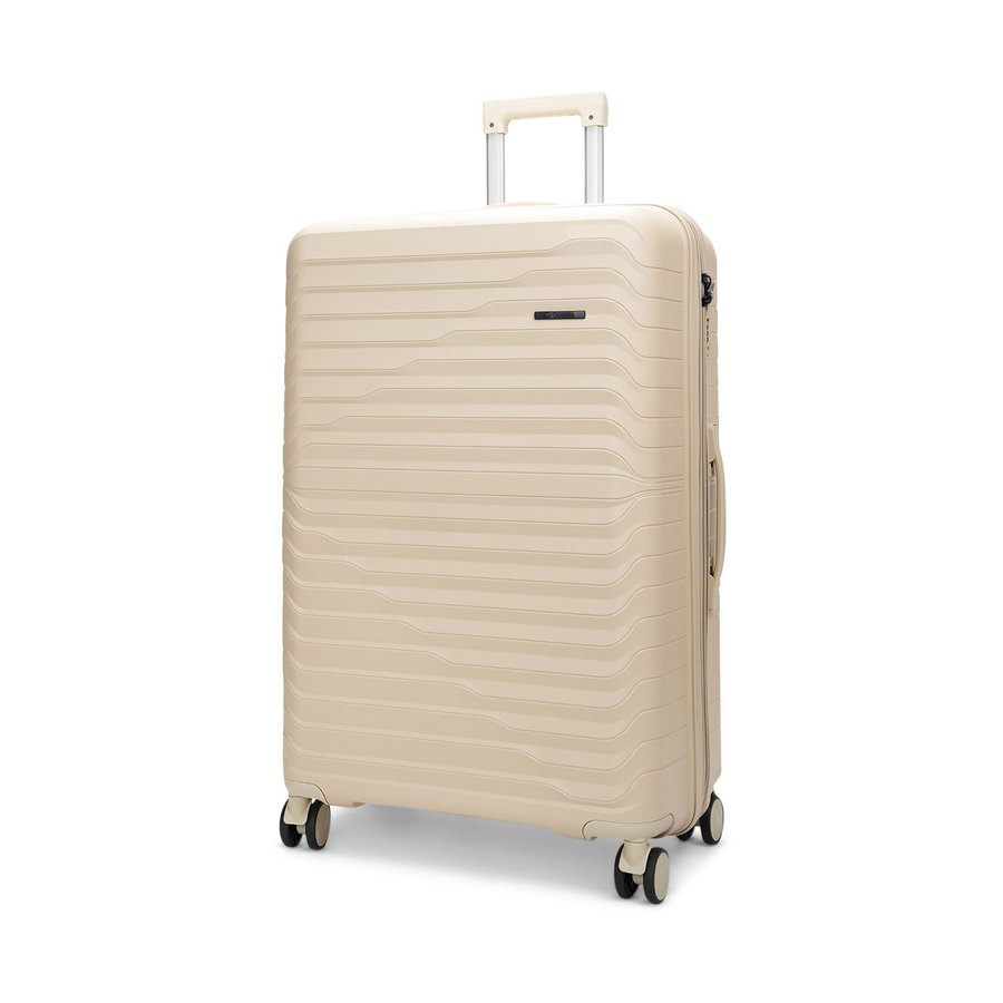Caselite Summit 75cm Hardside Checked Suitcase Beige Beige