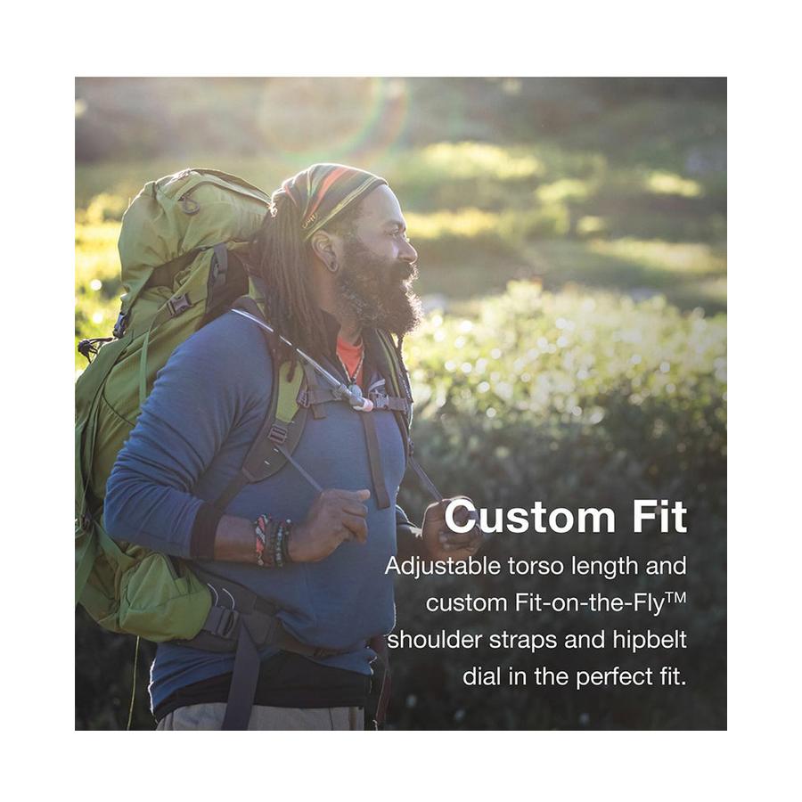 Osprey Aether 65 Small/Medium Men's Mountaineering Backpack Garlic Mustard Green Garlic Mustard Green