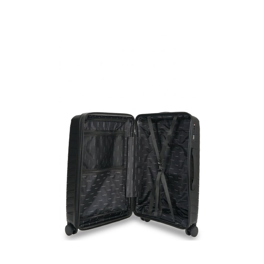 Caselite Expedition 65cm Hardside Checked Suitcase Black Black