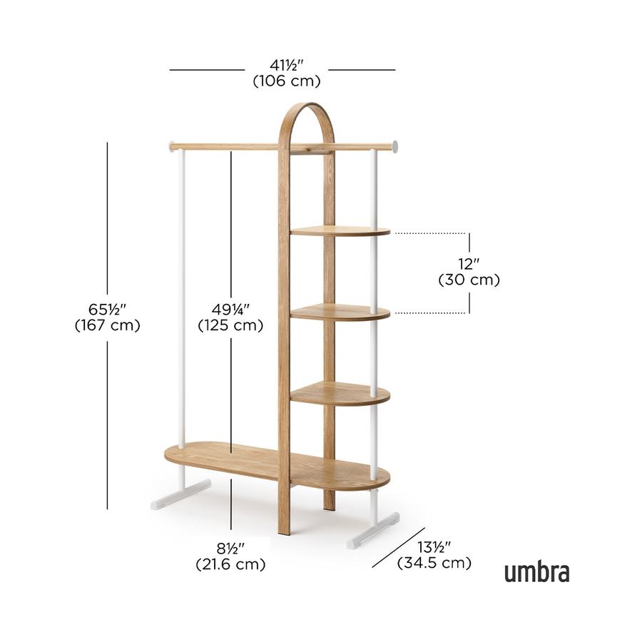 Umbra Bellwood Garment Rack White/Natural White/Natural