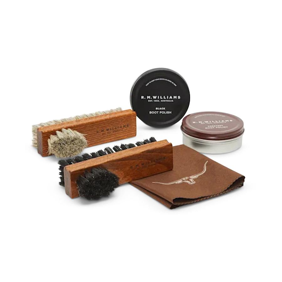 RM Williams Leather Travel Care Kit Vintage Brown Vintage Brown