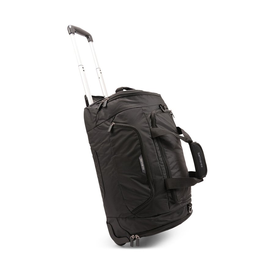 Samsonite Albi 55cm Wheeled Duffle Bag Black Black