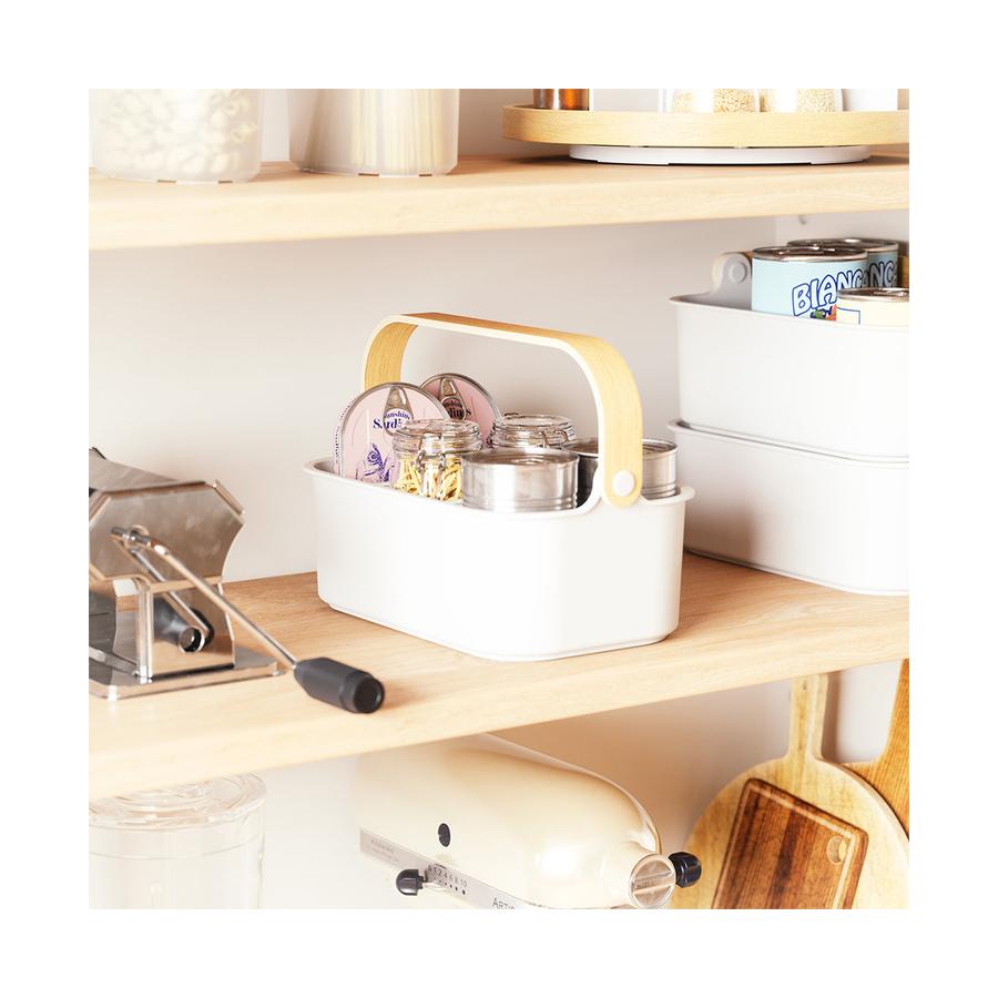 Umbra Bellwood Small Stackable Bin White/Natural White/Natural