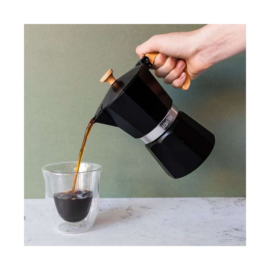 La Cafetiere Venice 6 Cup Espresso Maker Black Black
