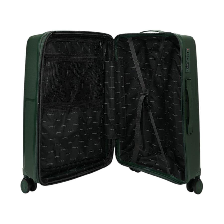 Caselite Aero 65cm Hardside Checked Suitcase Forest Green Forest Green