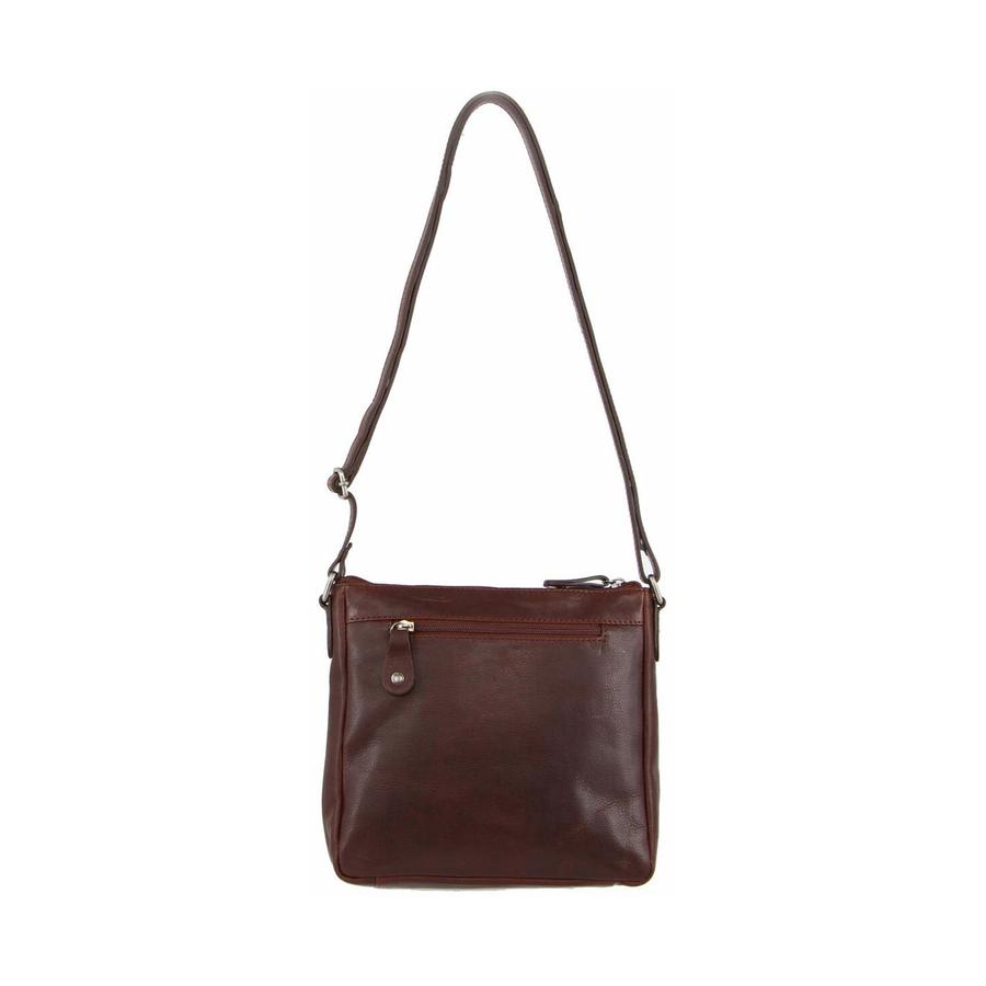 Milleni Marie Women's Leather Crossbody Bag Chestnut Chestnut