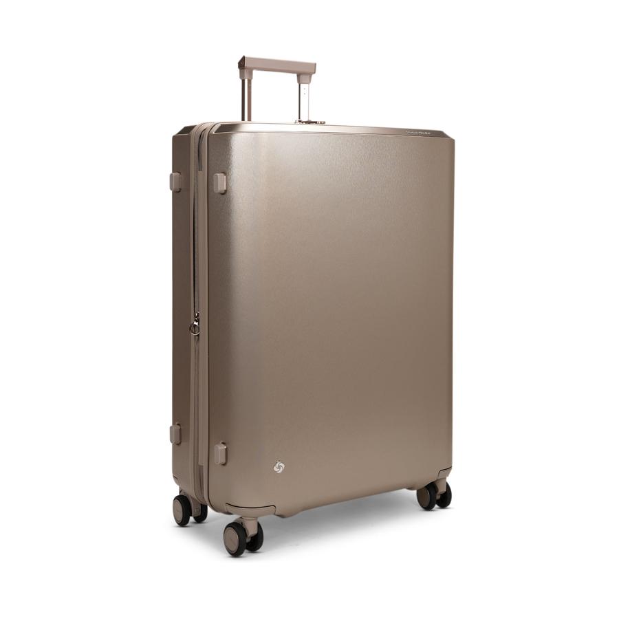 Samsonite Evoa Z 75cm Hardside Checked Suitcase Ivory Gold Ivory Gold