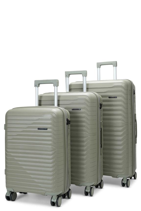 Caselite Summit 56cm, 65cm & 75cm Hardside Luggage Set Moss